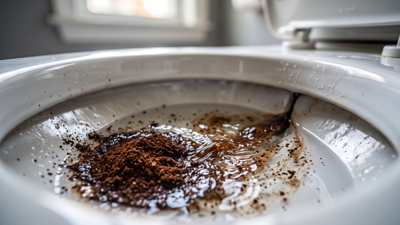 A gambiarra com borra de café que revela um vazamento no vaso antes de aparecer uma poça no banheiro