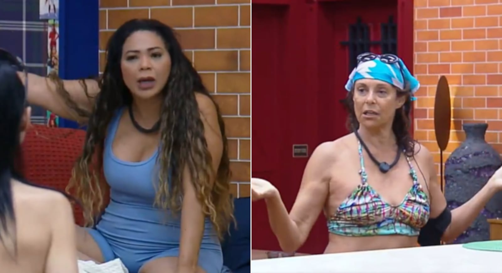 Darlin e Giovanna não deixam a rivalidade esfriar Reprodução/RecordPlus