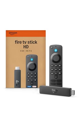 Amazon Fire TV Stick HD (modelo mais recente), Controle Remoto por Voz com Alexa, alimentado pela TV, com configuração simples e Acesso Antecipado à Alexa+