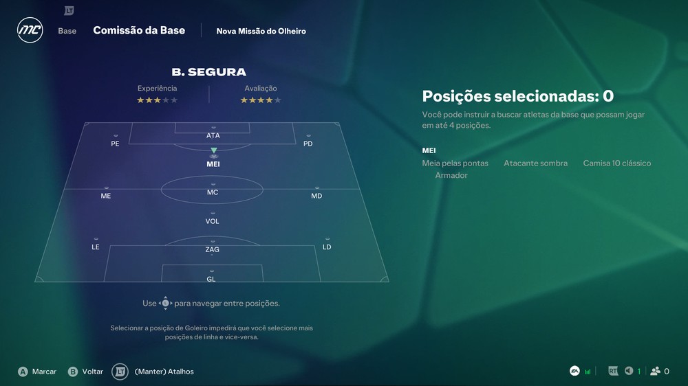 Posições e funções na categoria de base do EA FC 27 — Foto: Luccas Melo/TechTudo
