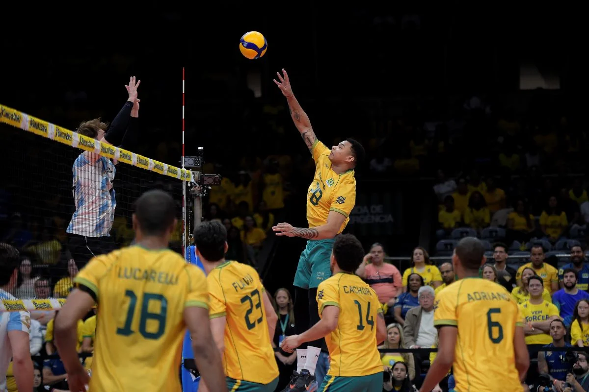 Vôlei: Brasil bate Argentina, leva Sul-Americano e garante vaga em LA 2028