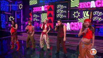 Bruno Gadiol, Emma, Leonna, Paula Tavares e Yudchi cantam 'Zero a Cem', de Os Garotin
