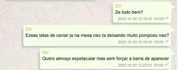 Vorcaro ofereceu a Moraes almoço com caviar, foie gras e trufas; veja fotos