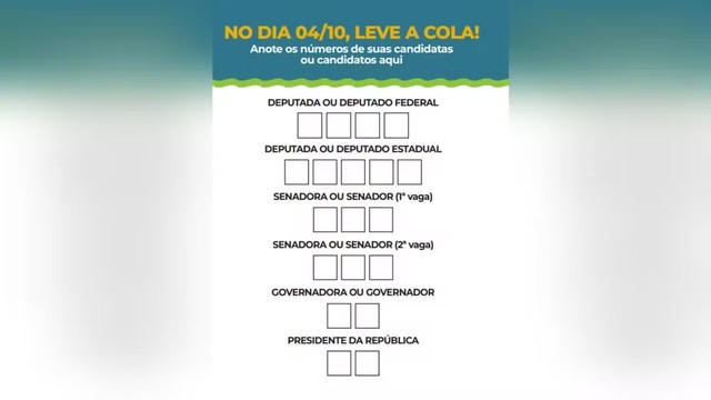 Cola eleitoral: como fazer e levar a anotação com números nas Eleições 2026