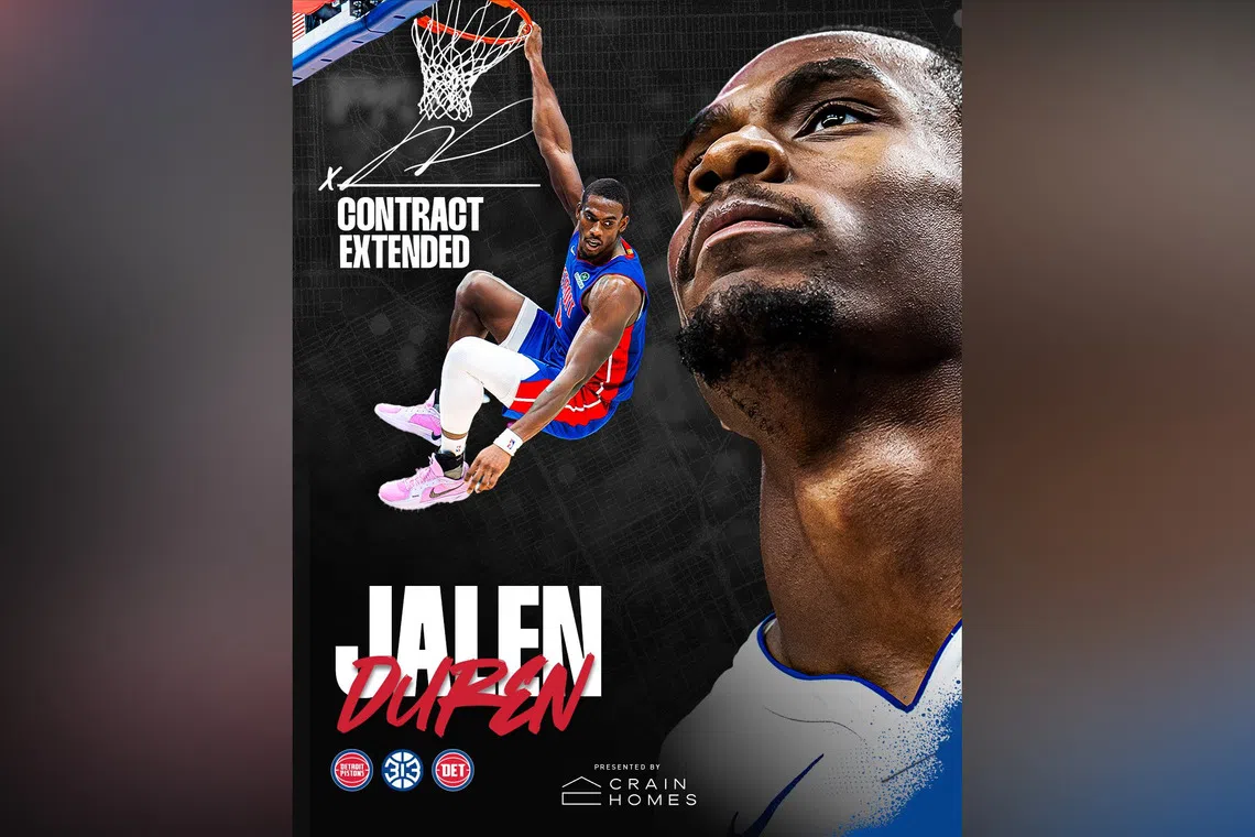 Jalen Duren, 22, had been a restricted free agent.