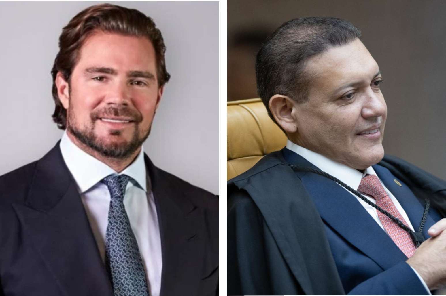 Daniel Vorcaro, ex-banqueiro do Master e Kassio Nunes Marques, ministro do Supremo Tribunal Federal (STF)
