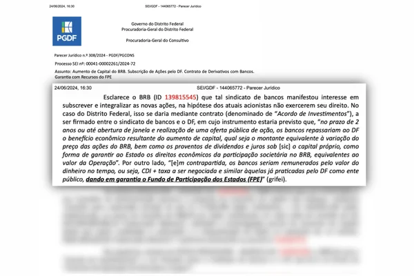 BRB tentou aumentar capital com garantia do GDF, mas PGDF foi contra - destaque galeria