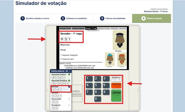 Como votar na urna eletrônica nas Eleições 2026: veja ordem de votação