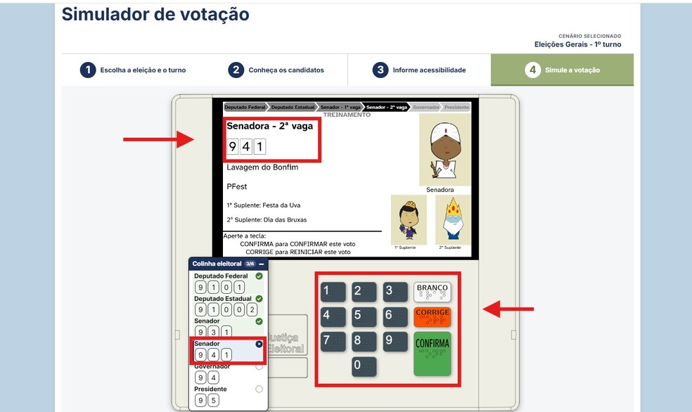 Como votar na urna eletrônica nas Eleições 2026: veja ordem de votação