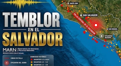 Temblor en El Salvador EN VIVO HOY, sábado 24 de octubre 2026 - hora exacta, magnitud y dónde fue el epicentro, según MARN