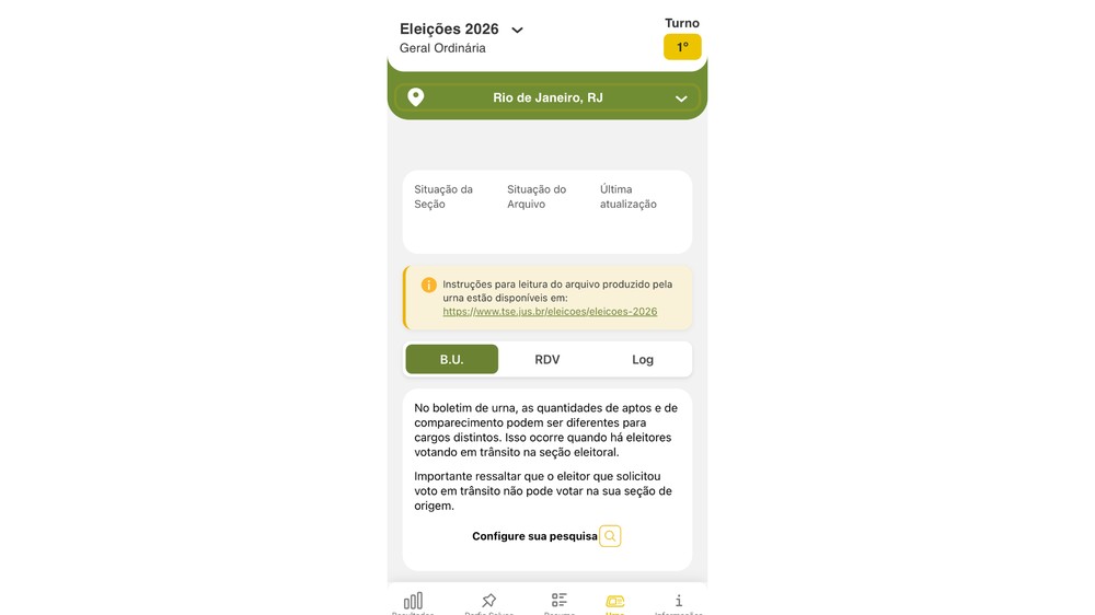 Aplicativo Resultados reúne informações sobre o andamento da apuração em todo o país — Foto: Reprodução/Resultados