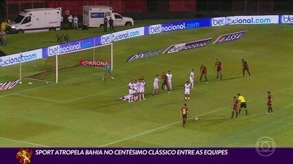Sport atropela Bahia no centésimo clássico entre as equipes, pela Copa do Nordeste