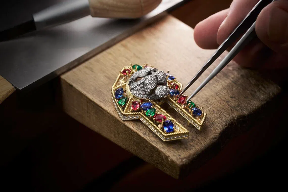 The Lion Emblematique Brooch from Chanel’s Chanel Signes & Symboles high jewellery collection.