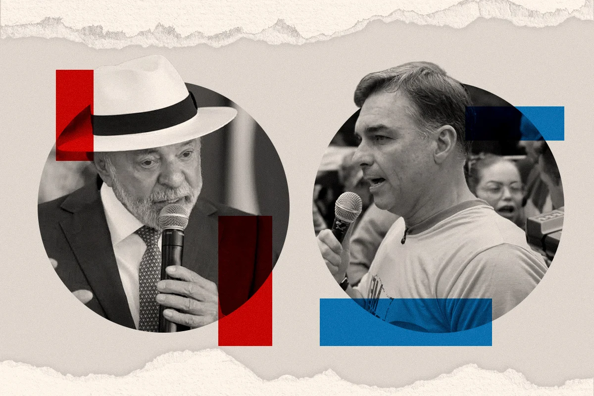 Lula e Flávio Bolsonaro