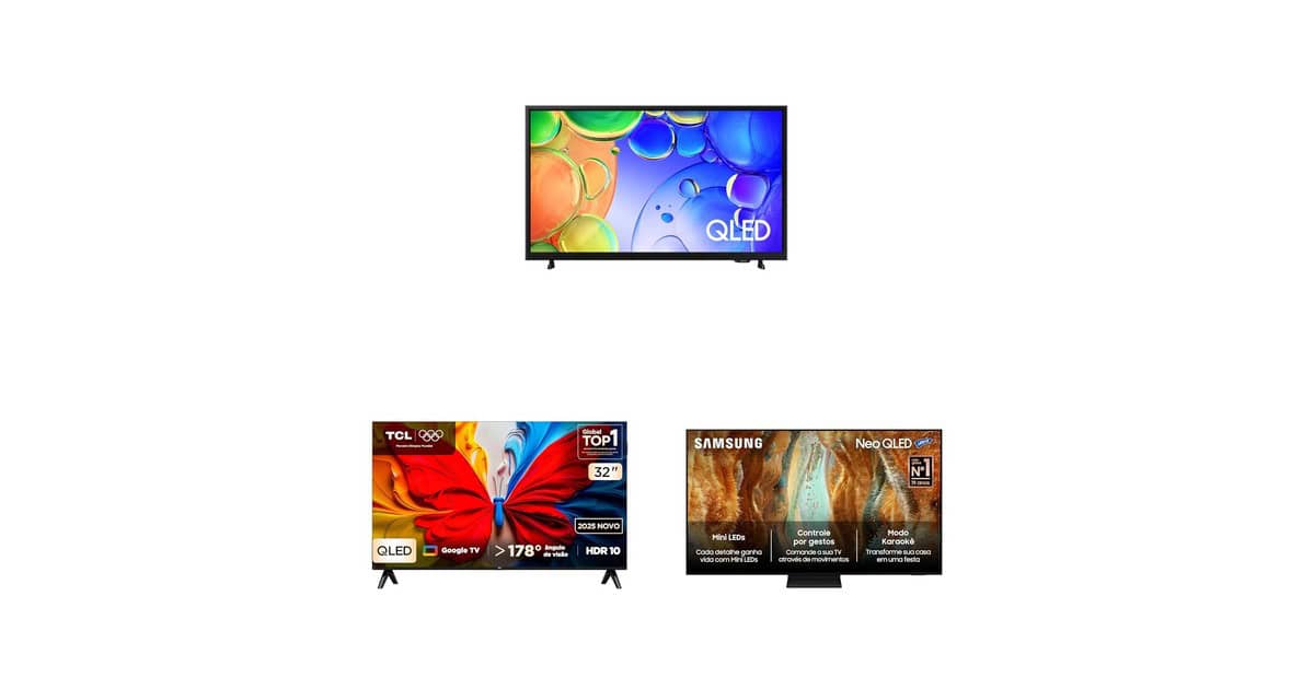 Tela grande com qualidade de imagem: selecionamos TVs QLED em promoção na Amazon