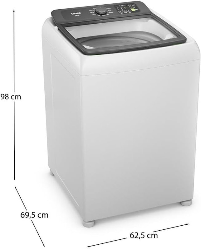 CONSUL ｜ Máquina de Lavar Consul 15 Kg Branca com Modo Eco ｜ CWN15AB