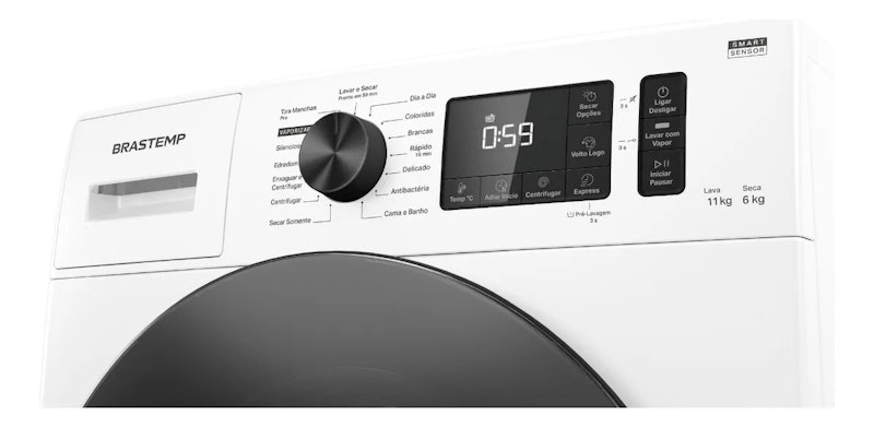 BRASTEMP ｜ Lava e Seca Brastemp Branca 11 Kg/6 Kg ｜ BNO11AB