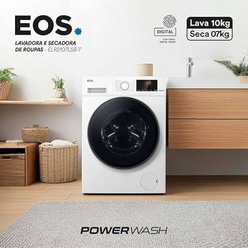 EOS ｜ Lava e Seca EOS 10,1 kg Power Wash Branco ｜ ELR2107LSB